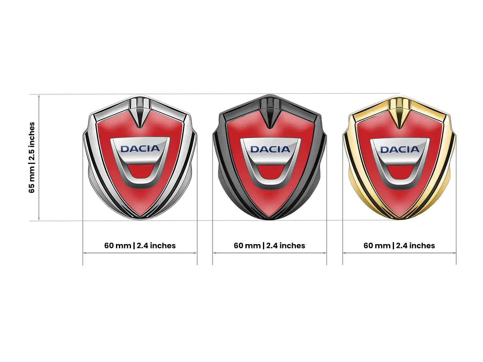 Dacia Metall Kuppel Emblem Tuning Design Glänzend Max